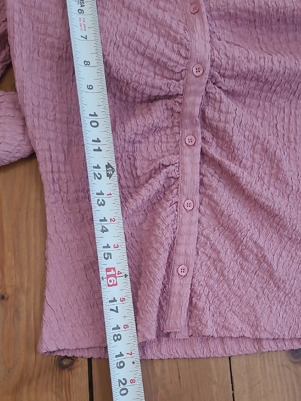 Pink Stretchy Gathered Blouse - Picture 4 of 4